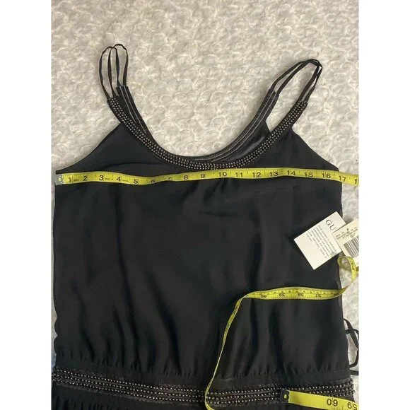 Guess Beaded Dressy Tank Beaded Size 3 Jet Black - Picture 8 of 13